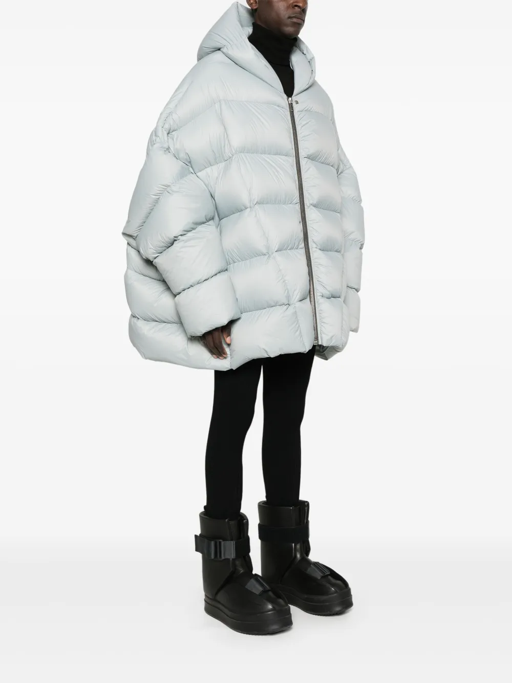 Пальто Jumbo Hooded Peter Rick Owens, синий — фото 3