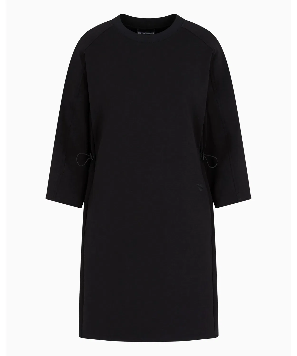 Платье с утяжкой Emporio Armani двойной трикотаж, чёрный — фото 2