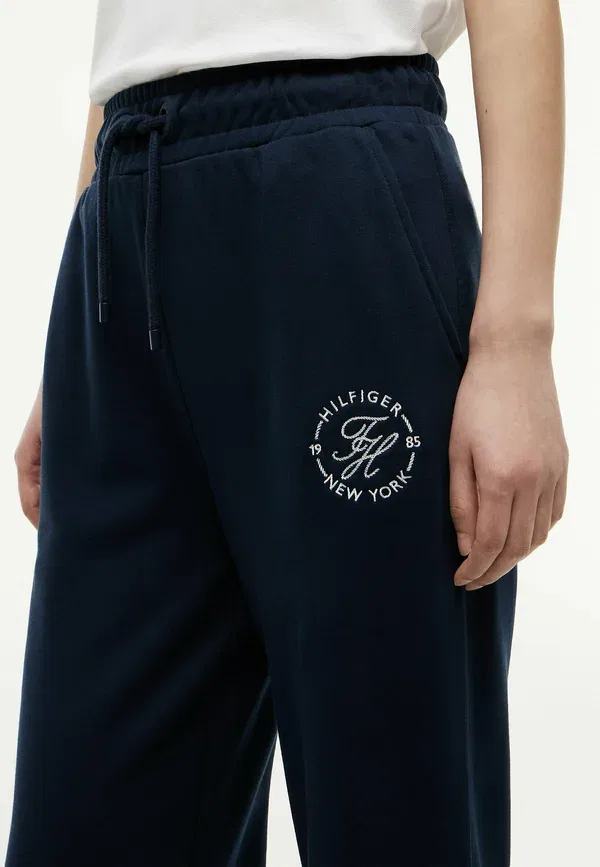 Брюки-джоггеры прямого кроя Tommy Hilfiger, темно-синие — фото 4