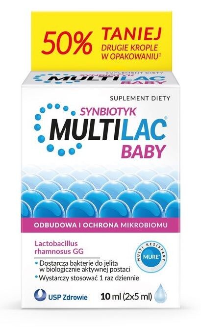 

Multilac Baby Krople 2x5ml PROMOPACK пробиотические капли, 10 ml