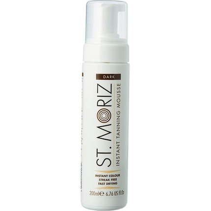 

St Moriz Original Instant Tanning Mousse Быстросохнущий Vegan Fake Tan 200 мл Темный St. Moriz