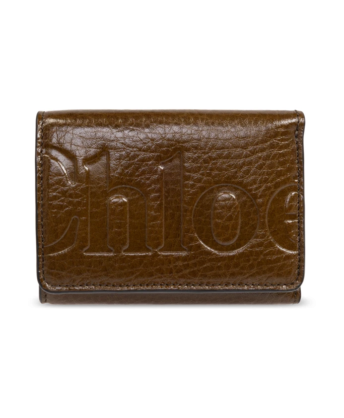 

Кожаный кошелек Chloé, коричневый