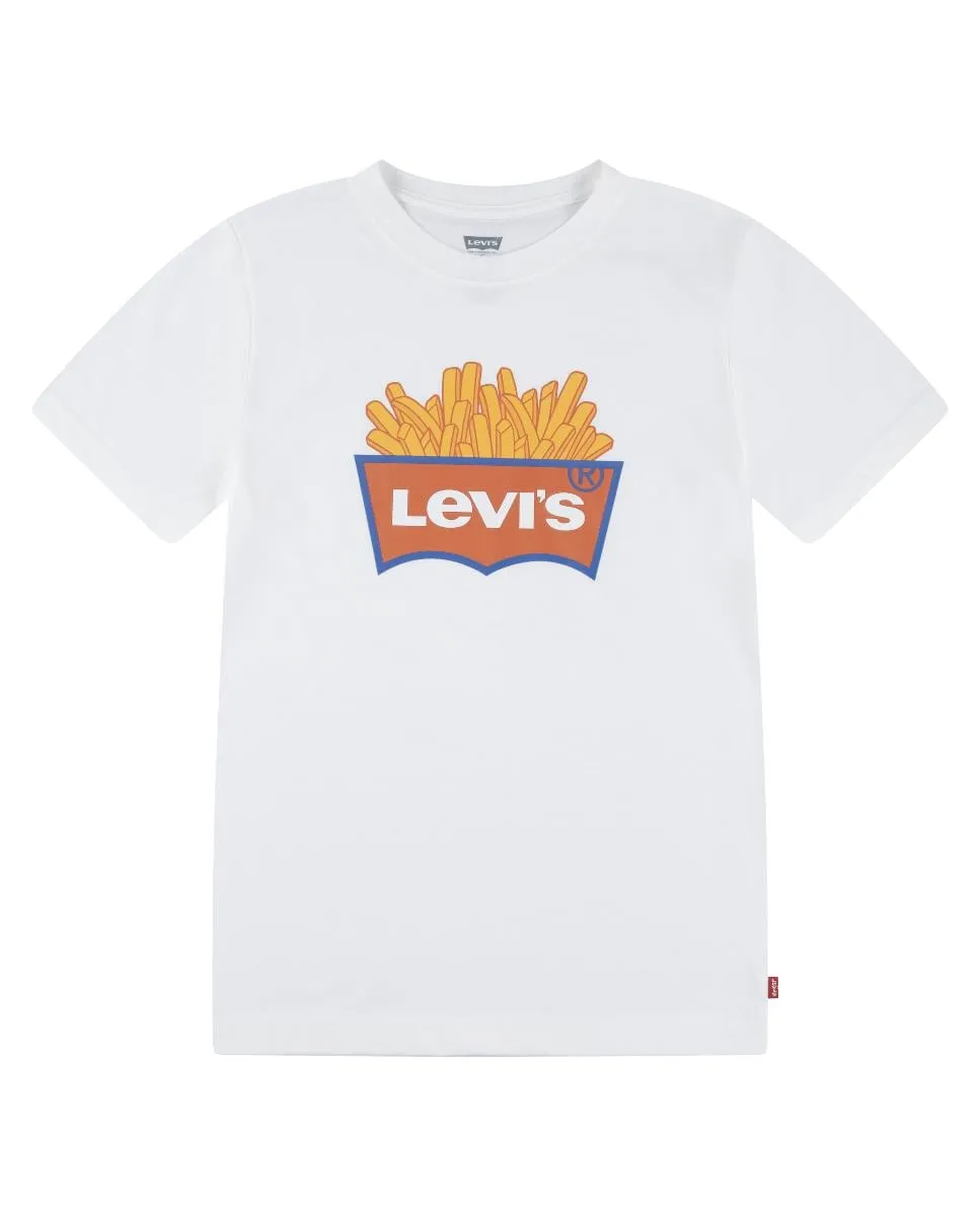 

Детская футболка French Fry Batwing Levi's, белый