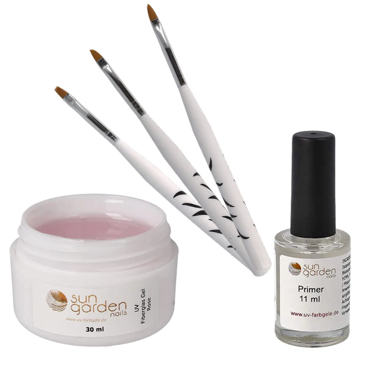 Набор для наращивания ногтей «Fibreglass Gel Pink» от Sun Garden Nails Sun Garden Nails
