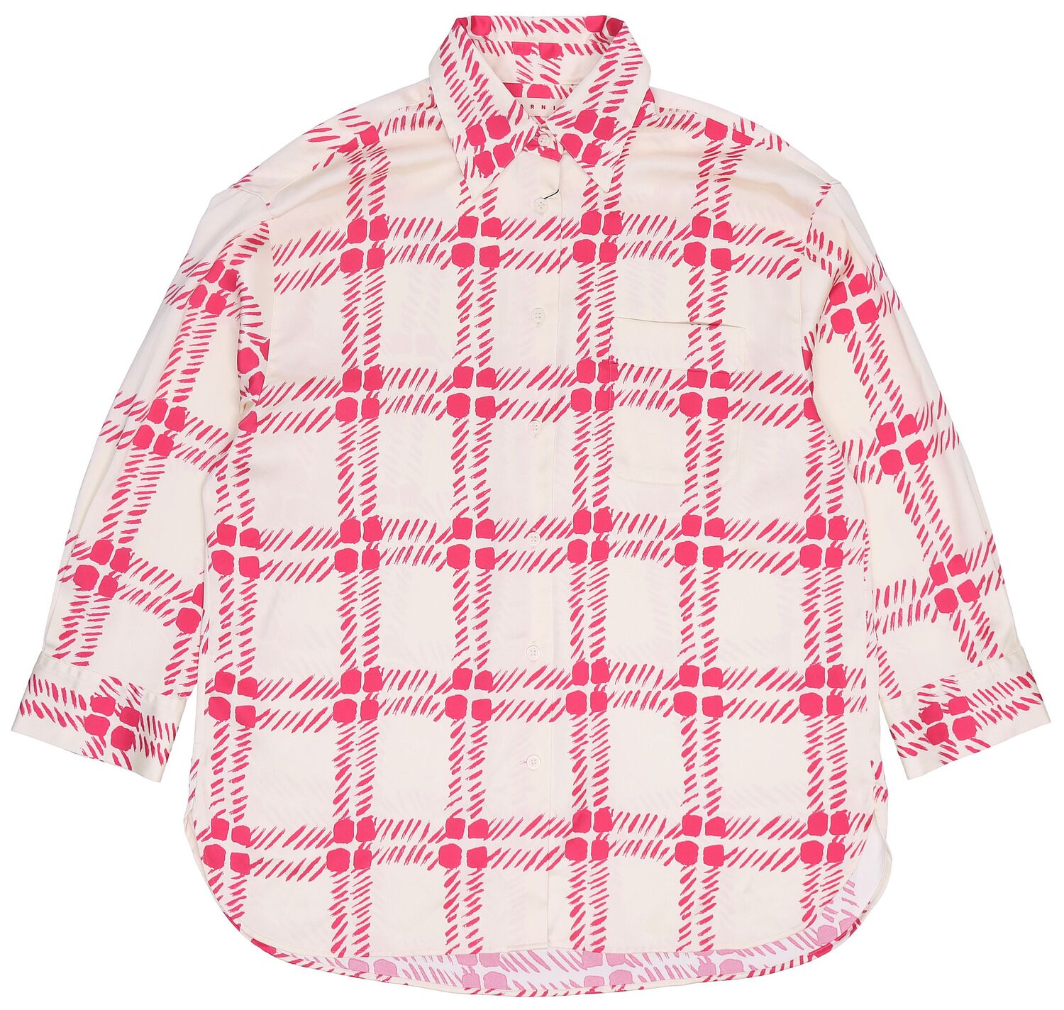 X Marni Женская Оверсайз Длинная Рубашка Бежевая UNIQLO — фото 3