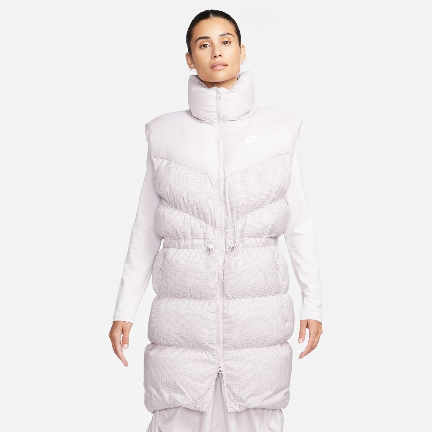 Женская жилетка Nike Therma-FIT утепленная ветрозащитная пуховая, светло-фиолетовый — фото 2