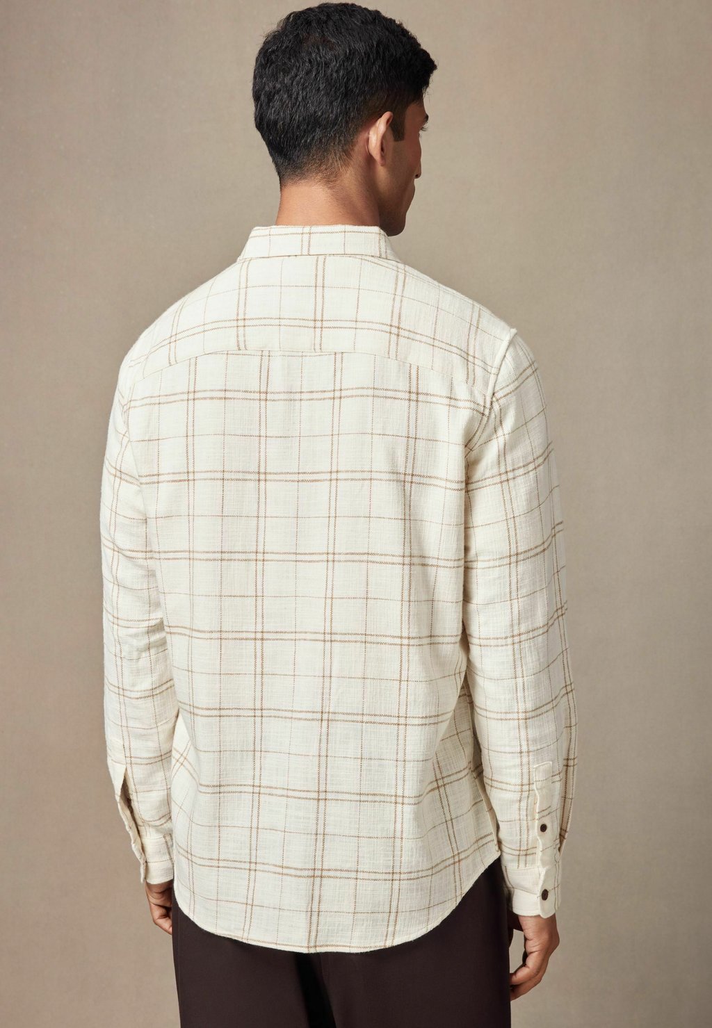 

Рубашка TEXTURED CHECK LONG SLEEVE REGULAR FIT Next, бежевый