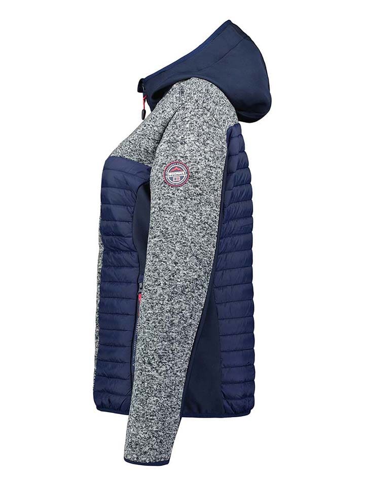 Флисовая куртка Geographical Norway Fleecejacke Taquese, цвет Dunkelblau/Grau — фото 3