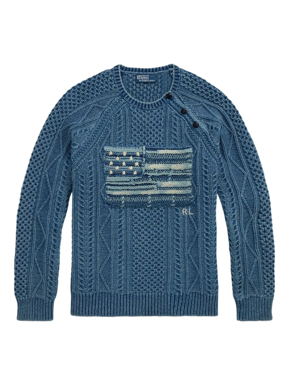 

Джемпер фактурной вязки POLO RALPH LAUREN, синий