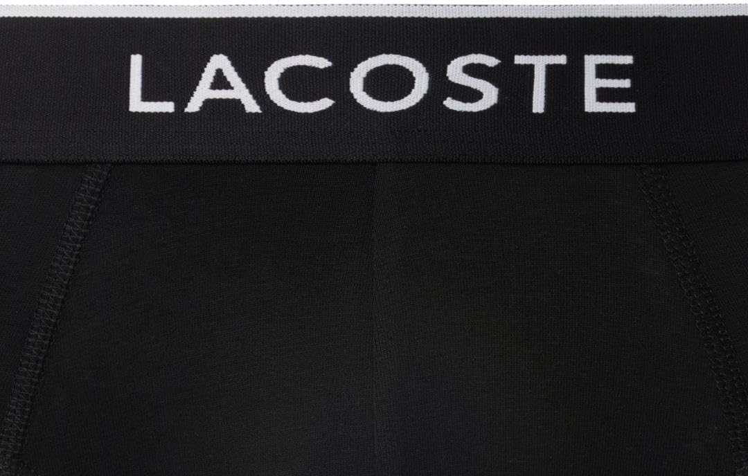Трусы Lacoste, мужские, хлопковые стрейч, черный — фото 4