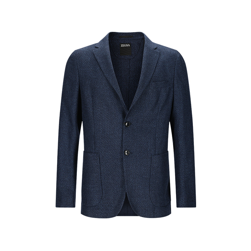 

Ermenegildo Zegna Костюм мужской деловой темно-синий смешанный цвет Suit Collar Moderate