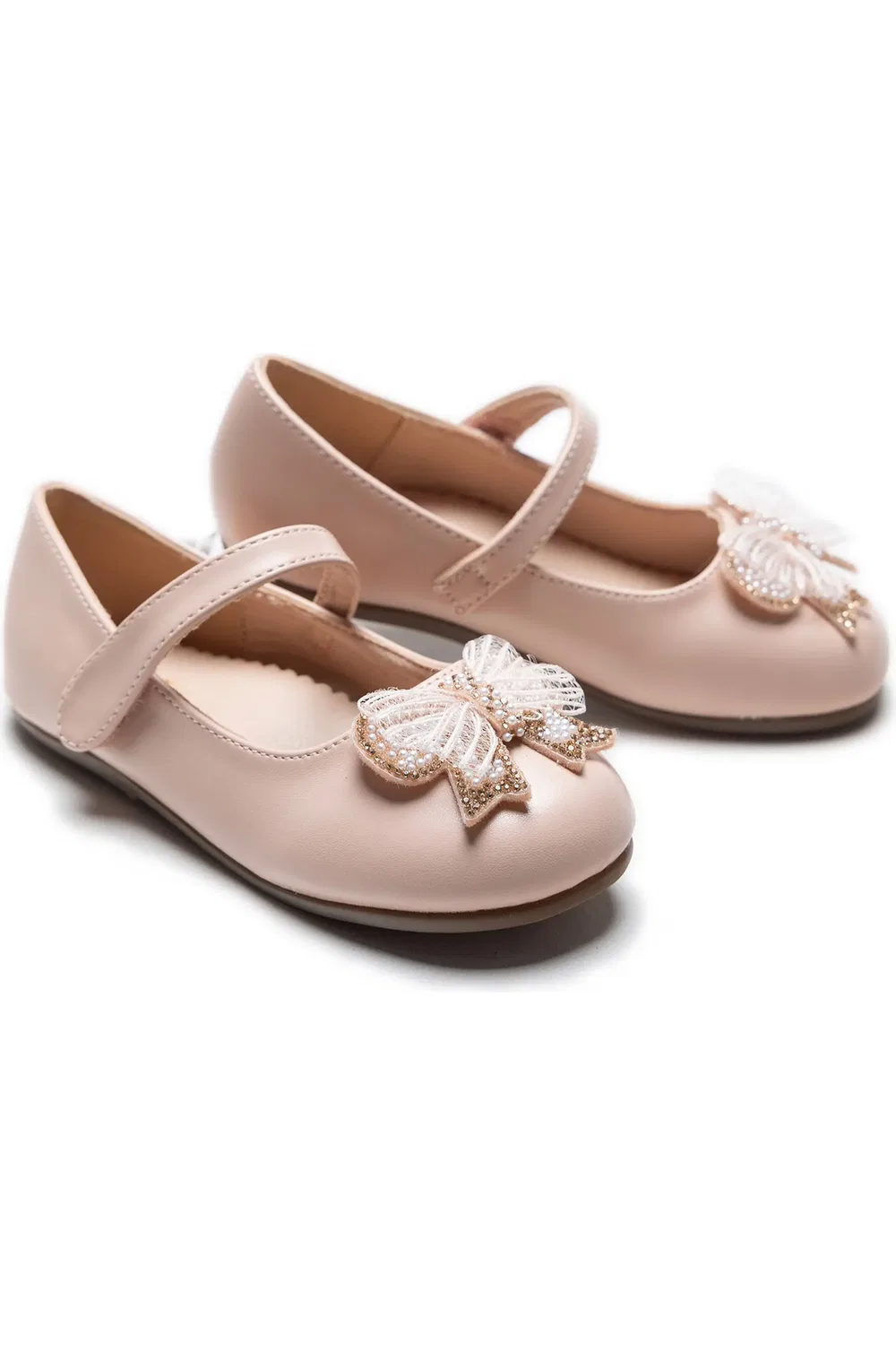 Детские балетки с бантом Charlotte Ribbon Tulleen, розовый