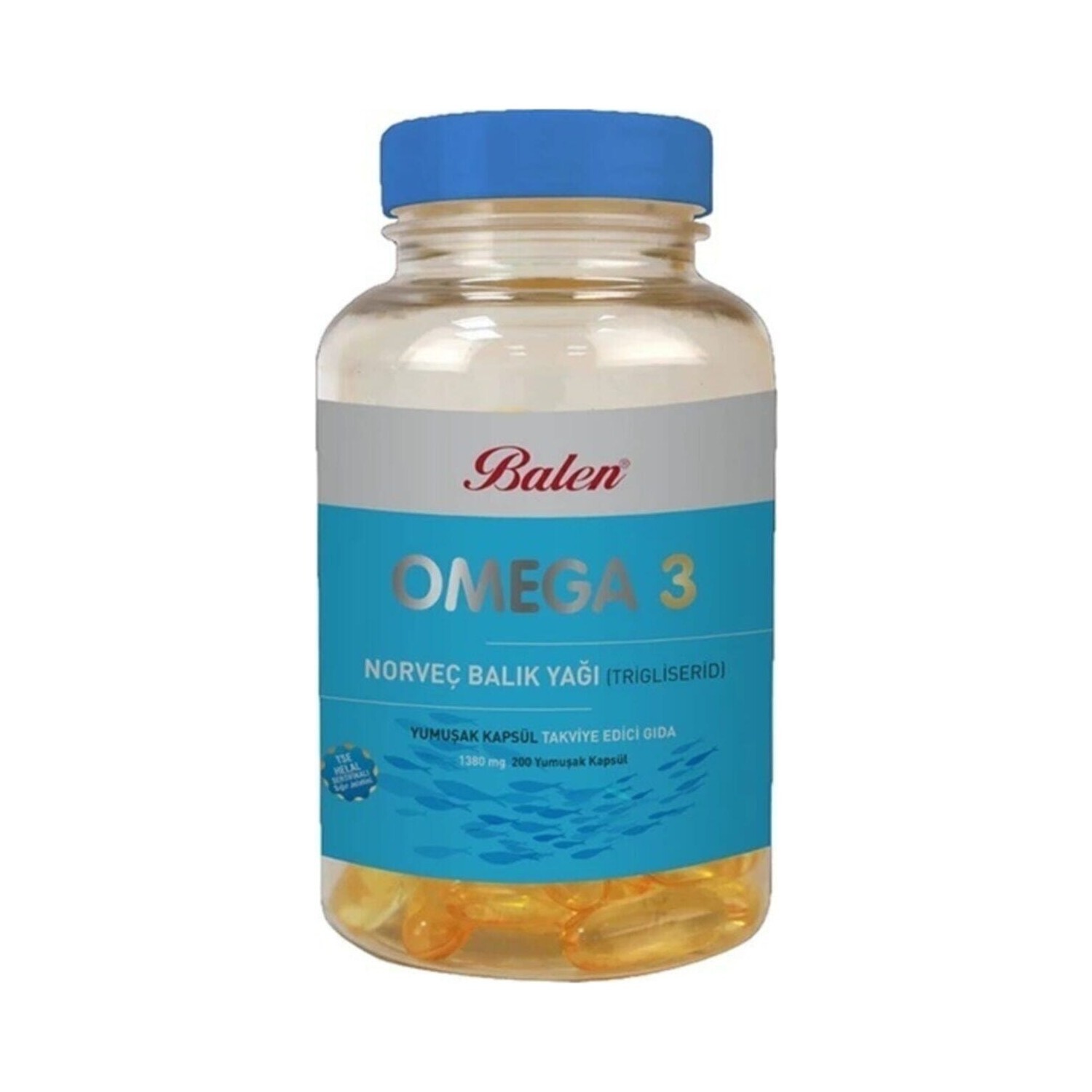 

Рыбий жир Balen Omega 3, 200 капсул, 1380 мг