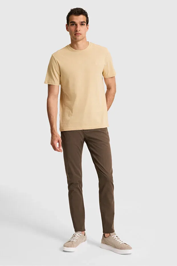 Мужская футболка хлопковая U.S. Polo Assn., Beige — фото 4