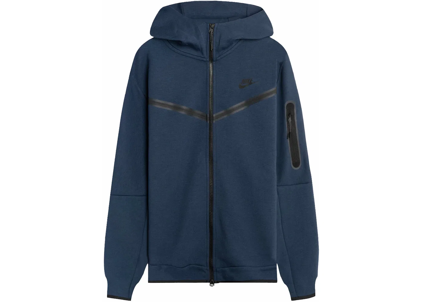 Мужская худи с длинным рукавом Nike Tech Fleece Full-Zip Hoodie, Midnight Navy/Black