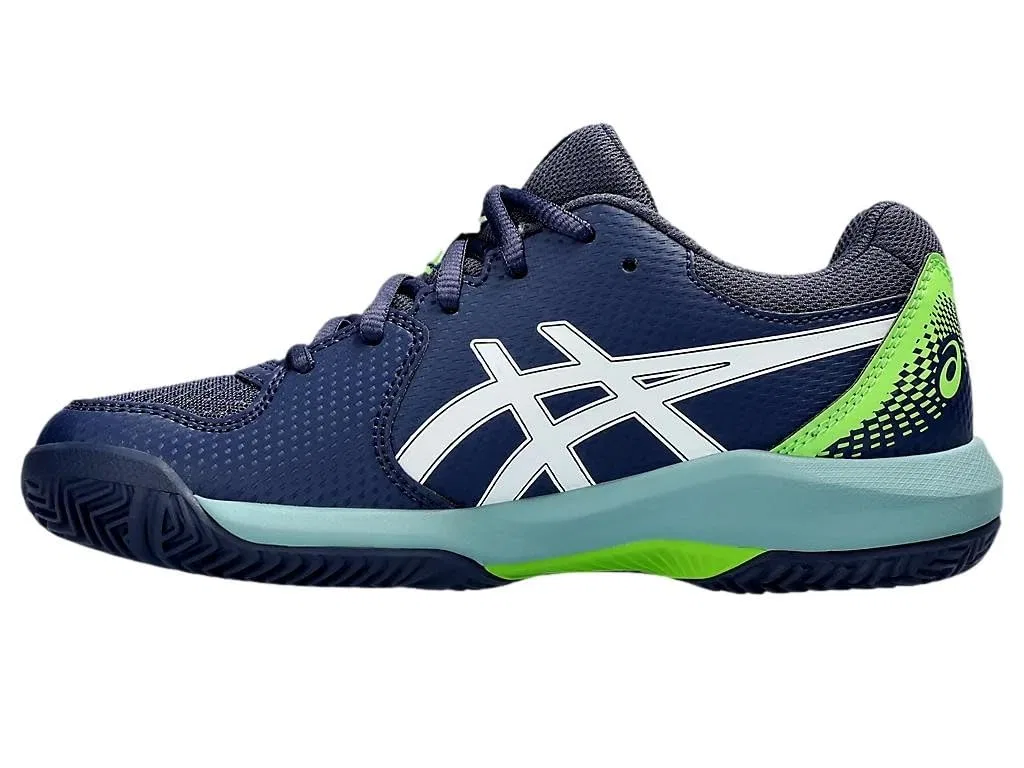 Детские кроссовки для мальчиков с поддержкой Gel Dedicated 8 Padel Gs ASICS, Blue Thunder White