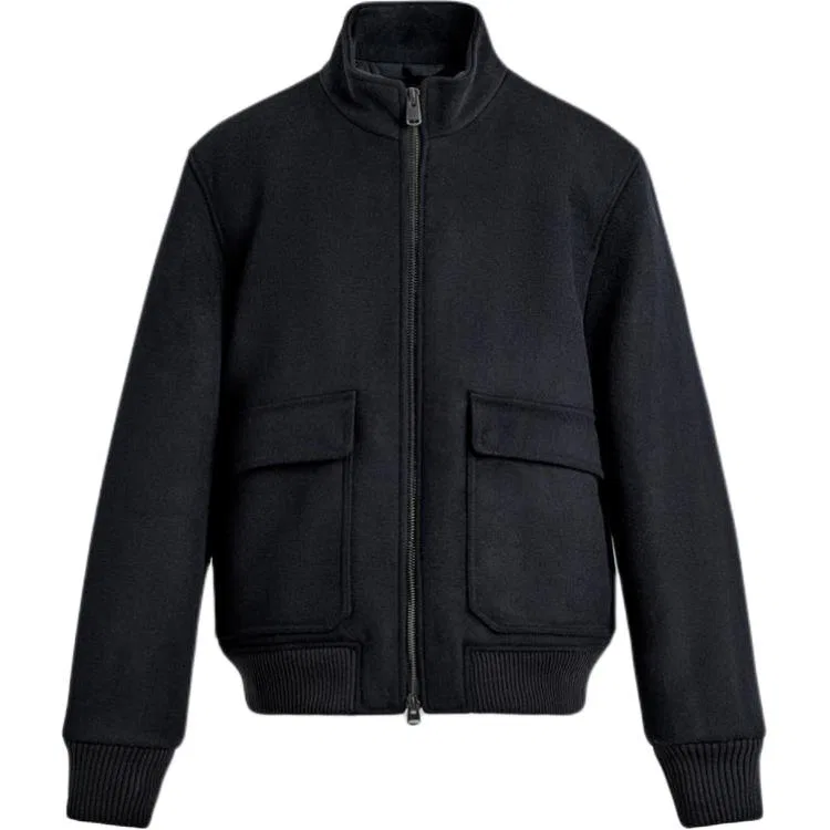 Мужской пуховик с воротником-стойкой Sea Blue ZARA, Sea Blue