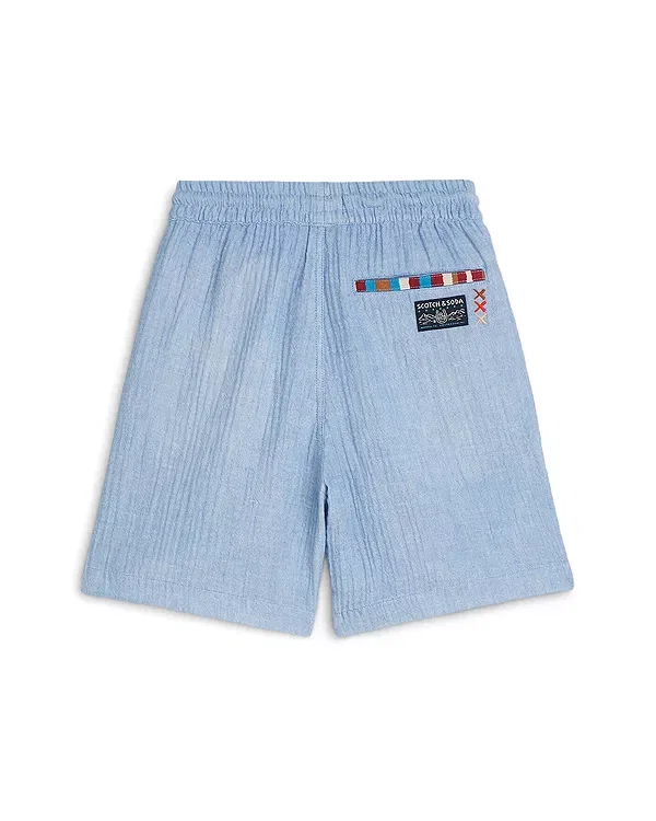 Детские шорты для мальчиков хлопковые Scotch & Soda, темно-синий — фото 2