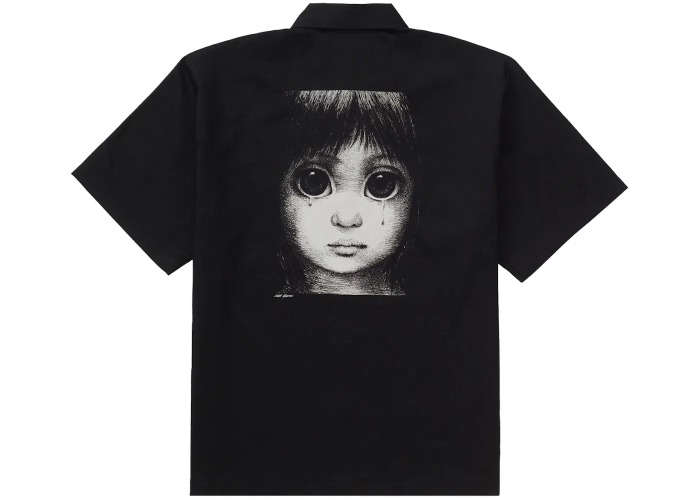 Мужская рубашка с принтом Margaret Keane Supreme, Black — фото 2