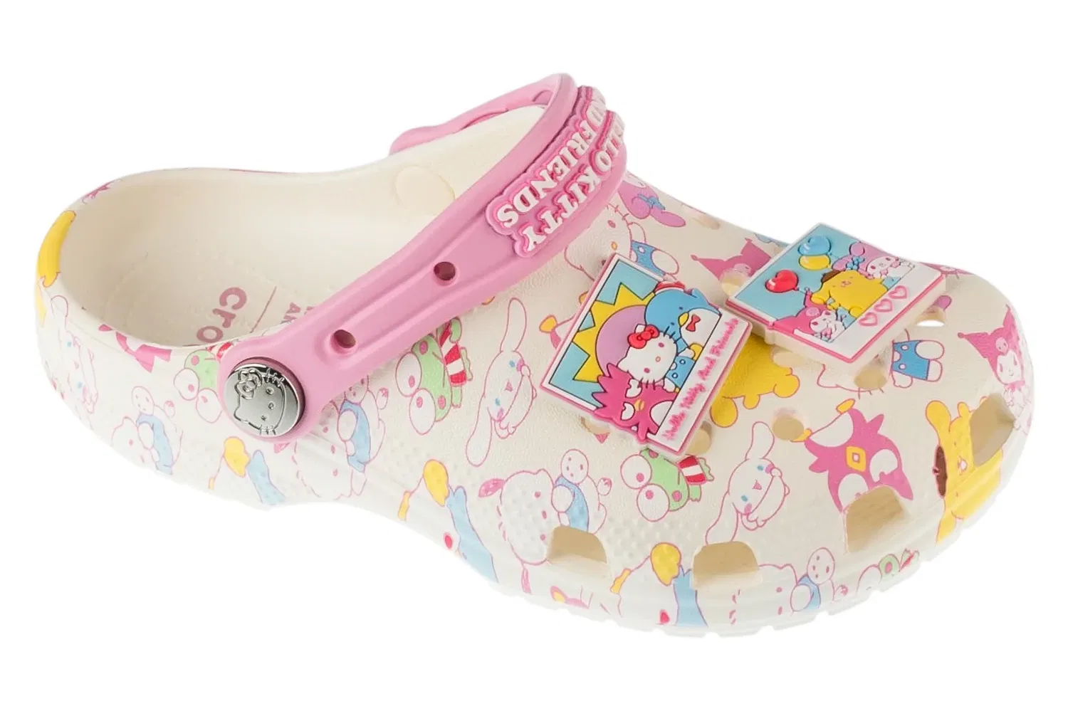 Сабо детские с принтом Hello Kitty Crocs, белый