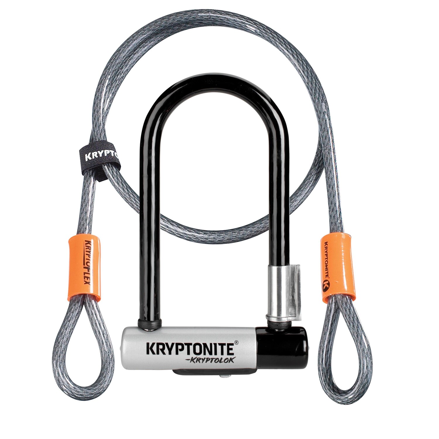 

Замок Kryptonite KryptoLok Min - 7 + KFlex 120см, черно - серый