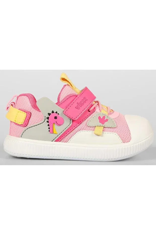 Детские кроссовки для девочек текстильные на липучке Snoop phylon sneakers Vicco, Pink — фото 3
