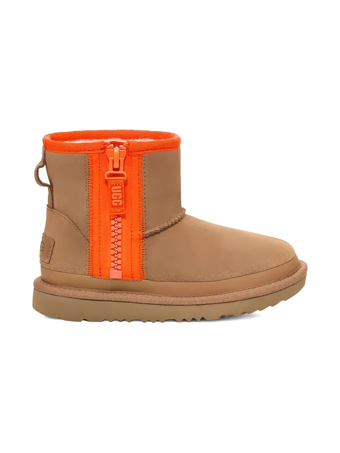Ботинки Mini Zipper Tape замшевые UGG, нейтральные — фото 2