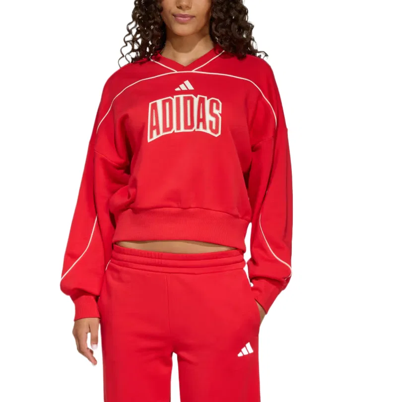 Женская толстовка спортивный Pure Gemstone Red/Ecru Adidas, Pure Gemstone Red/Ecru — фото 3