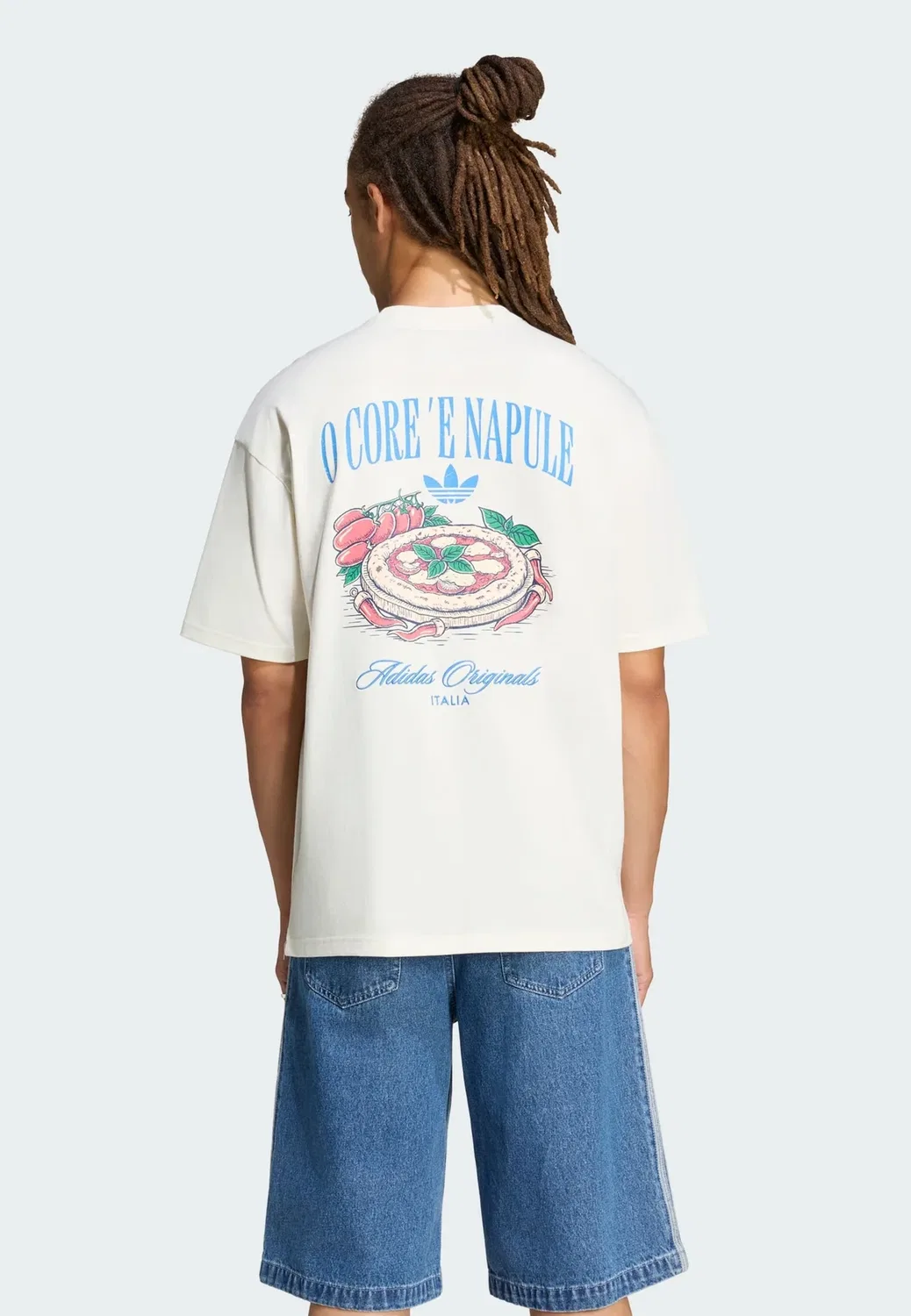 Футболка с принтом Napoli gfx - футболка с принтом Adidas Originals, Off White