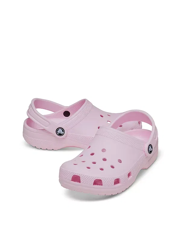 Детские сабо для девочек с перфорацией Classic Clogs Crocs, Pink Milk — фото 3