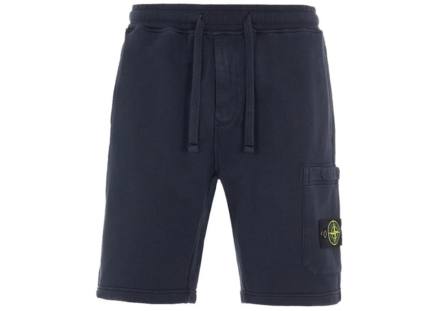 Мужские шорты из футера с окрашиванием Stone Island, Navy