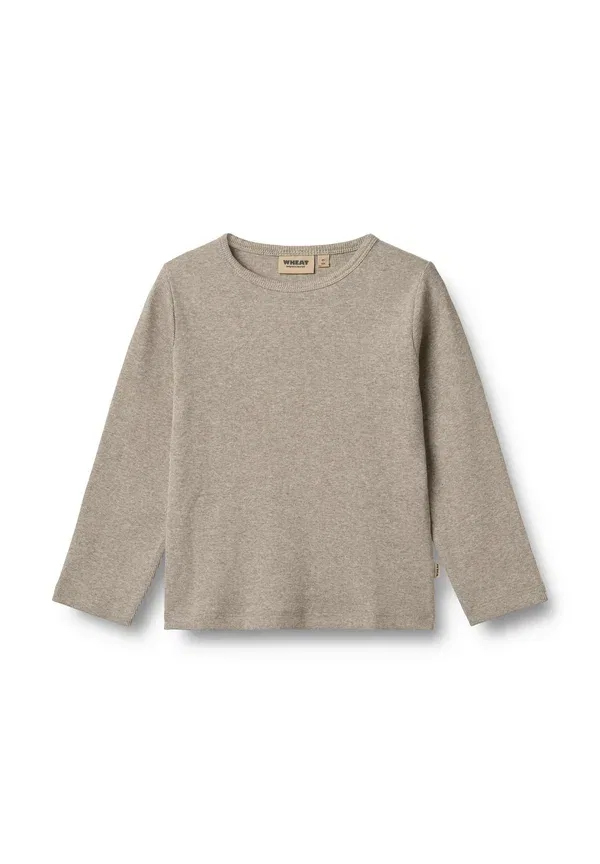 Футболка из хлопка с эластаном Milo Long Sleeved Top Wheat, gravel melange — фото 3