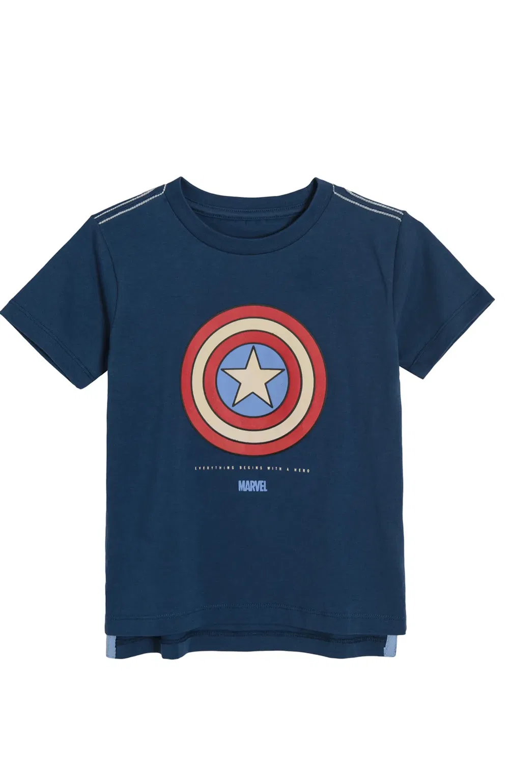 Детская футболка с коротким рукавом Captain America Cool Club, Navy