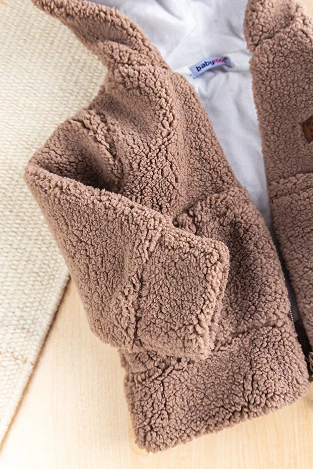 Детское зимнее пальто для мальчиков на молнии Babymod, Brown — фото 4