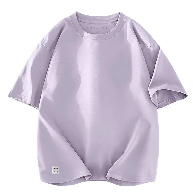 Детская футболка с коротким рукавом из хлопка Tonlion, Цвет Light Purple
