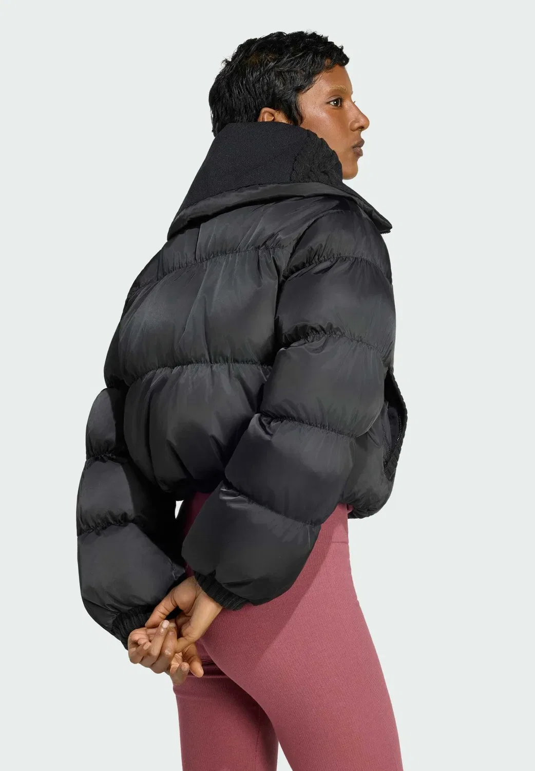 Вязаная пуховая куртка - зимняя куртка Adidas Originals, Black — фото 2