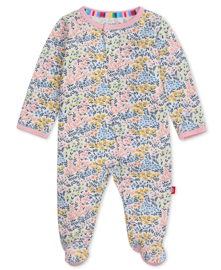 Боди-комбинезон с длинным рукавом с рюшами Chelsea Ruffle Magnetic Me, Pink Floral