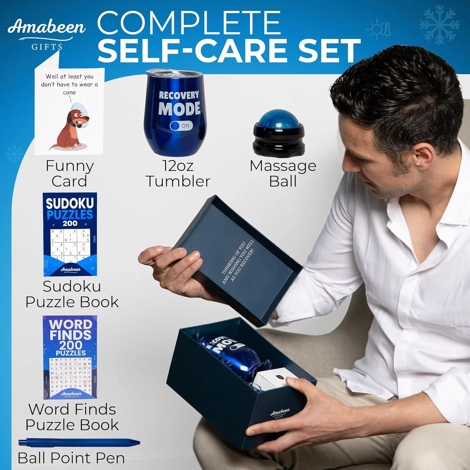 Набор для ухода Get Well, Amabeen Gifts, 22x14x11.51 см, 930 г — фото 2