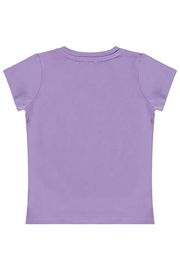 Детская футболка для девочек с принтом Tropical Printed Civil Girls, Purple — фото 2