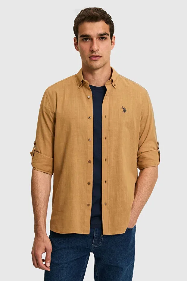 Мужская рубашка с длинным рукавом U.S. Polo Assn., Coconut