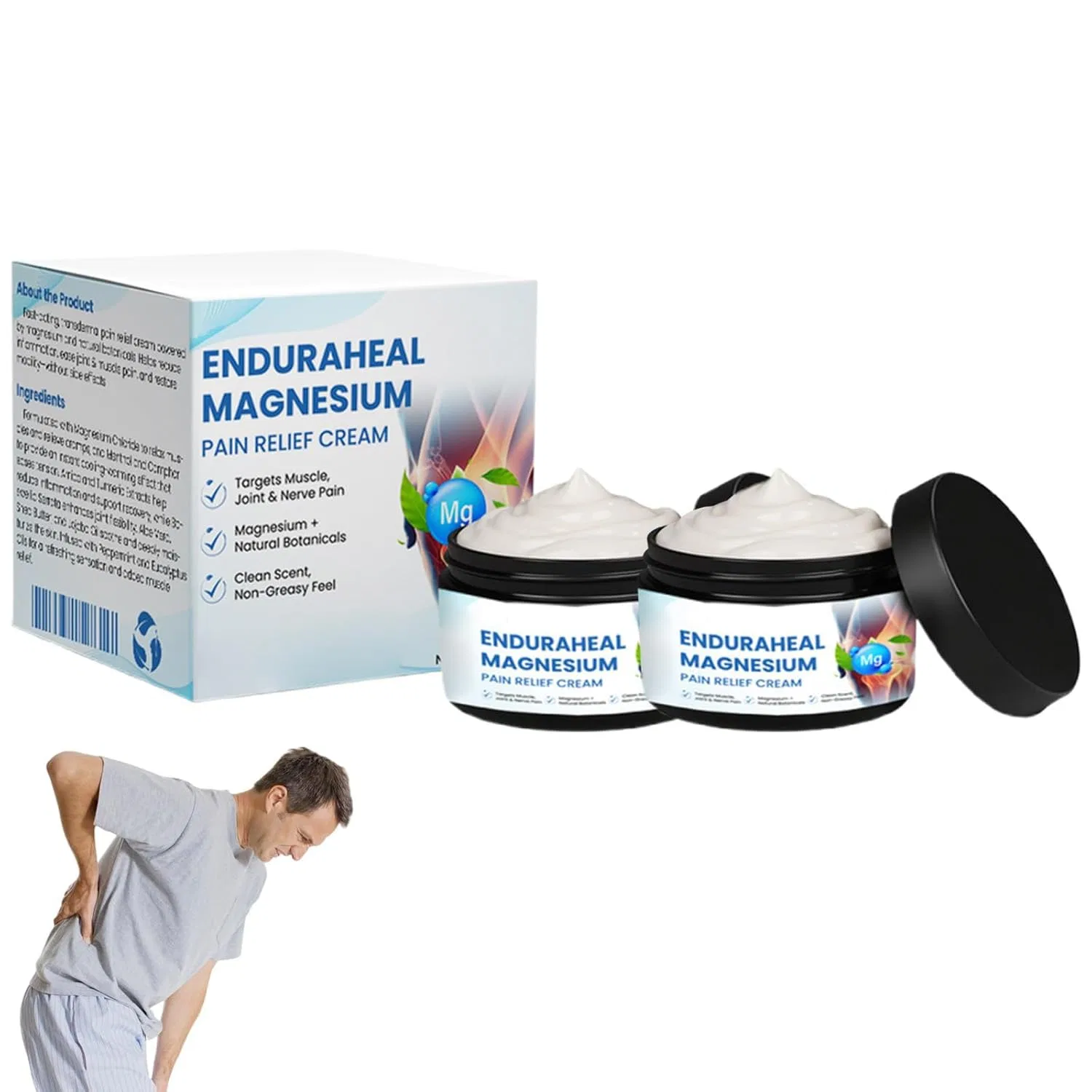Крем для тела магниевый EnduraHeal, 2 шт, 50 мл Yauwihe