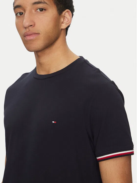 Футболка regular fit Global Stripe Tommy Hilfiger, темно-синий — фото 4