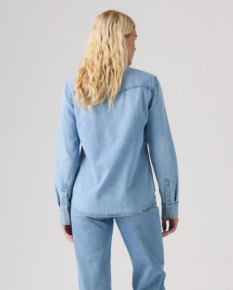 Женская рубашка с длинным рукавом, Vaquera, Levi's, голубой — фото 2