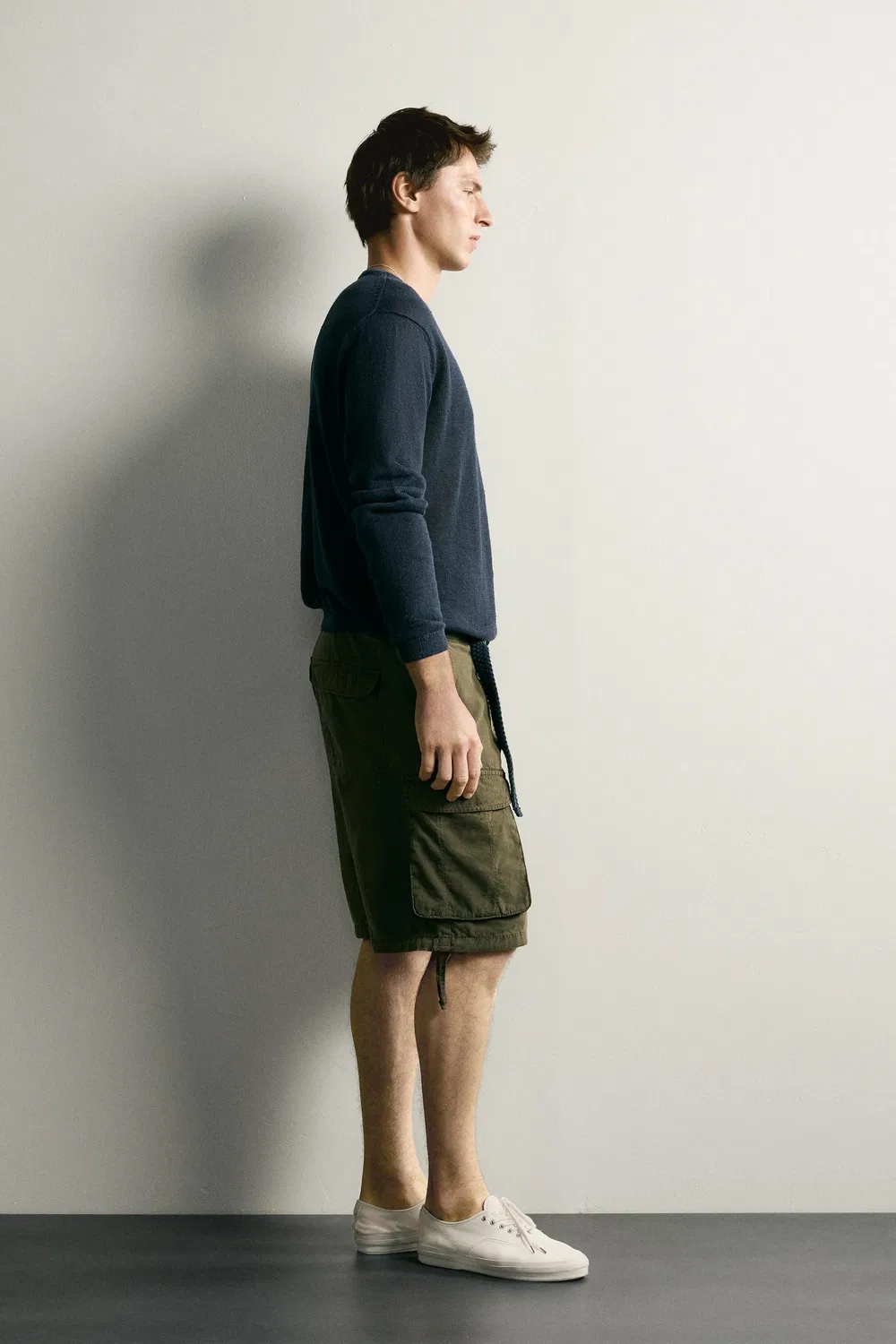 Шорты-бермуды прямого кроя в стиле карго с застежками. ZARA, Khaki — фото 4