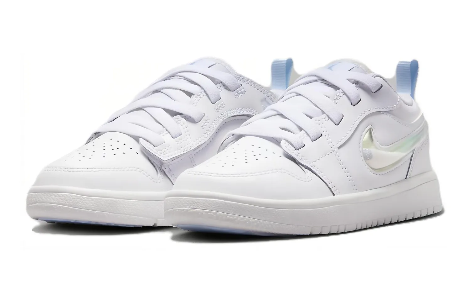 Jordan Air 1 Abrasion Resistant Low top детские скейтборд-кроссовки White для детей 3-7 лет — фото 4