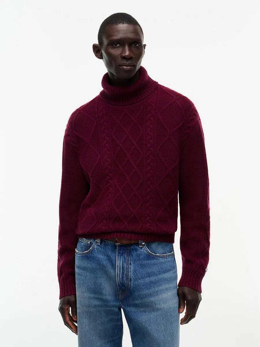 Свитер TOMMY HILFIGER 'New York Label' фиолетового цвета — фото 2