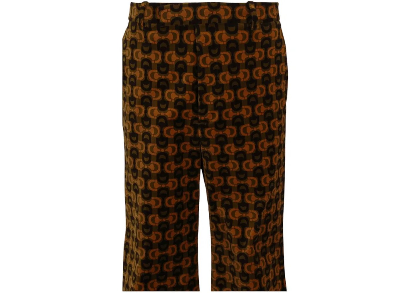Мужские брюки клеш с принтом Horsebit Gucci, Brown — фото 3