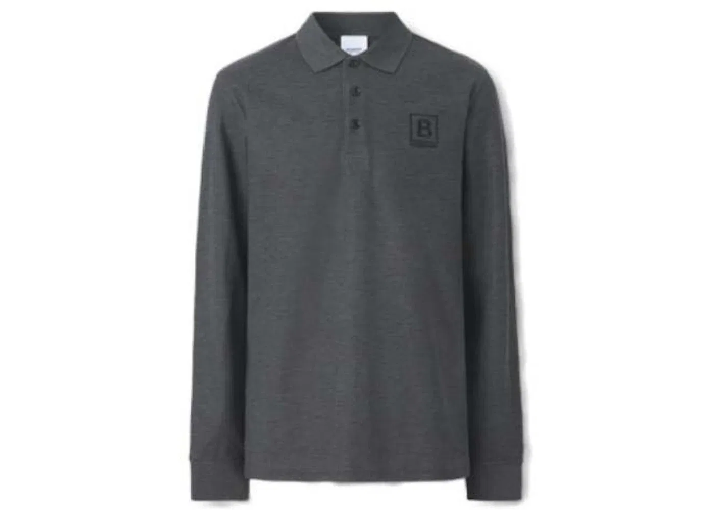 Мужское поло с длинным рукавом Burberry Polo, Charcoal Grey