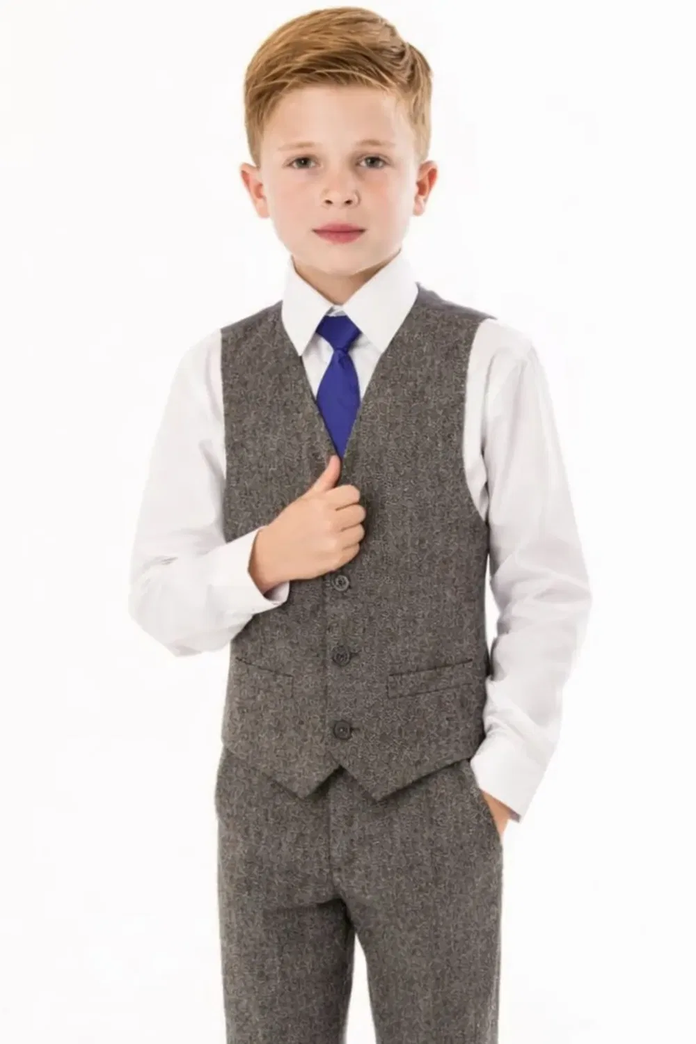 Костюм из твида в елочку Vivaki, Grey