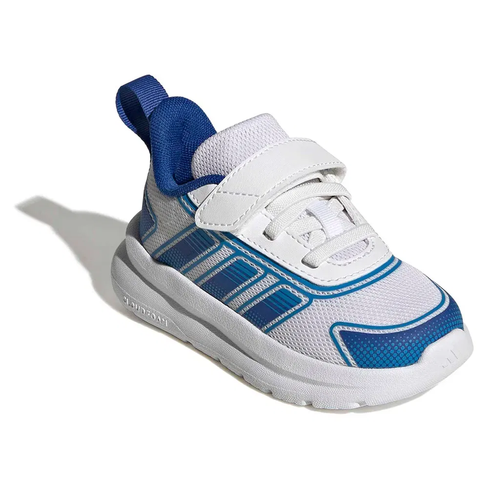 Детские кроссовки для девочек с липучками Tensaur Run 4.0 Adidas, White — фото 2